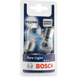 Bosch Lampes Pure Light P21/5W 12V 21/5W (Ampoule X2)