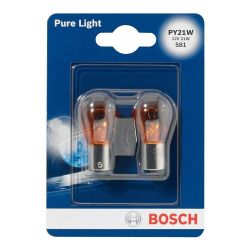 Bosch Lampes Pure Light Py21W 12V 21W (Ampoule X2)