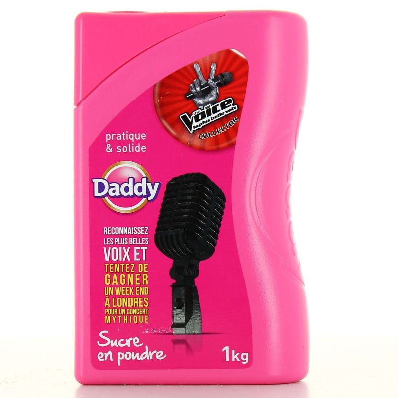 Daddy 1Kg Bte Plastique Sucre Poudre