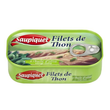 Saupiquet Thon Filets L'Huile D'Olive : La Boite De 81 G Net Égoutté