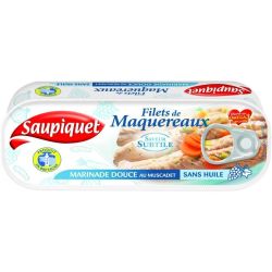 Saupiquet Bte 1/4 Filet De Maquereaux Muscadet Sans Sel Huile