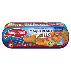 Saupiquet Filets De Maquereaux Grillés Sauce Barbecue : La Boite 120 G