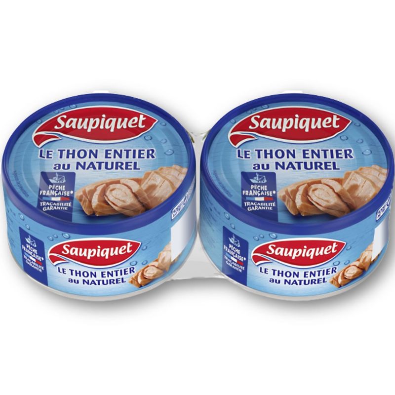 Saupiquet Thon Entier Au Naturel : Les 2 Boîtes De 140 G