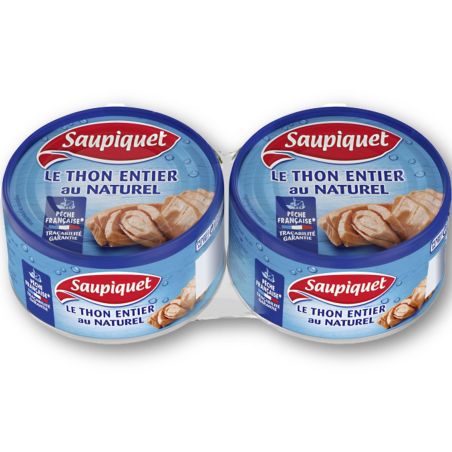 Saupiquet Thon Entier Au Naturel : Les 2 Boîtes De 140 G