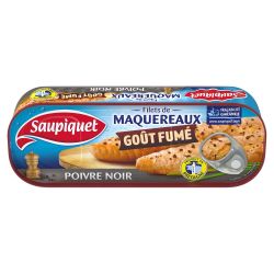Saupiquet Filets De Maquereaux Goût Fumé Poivre Noir 120G