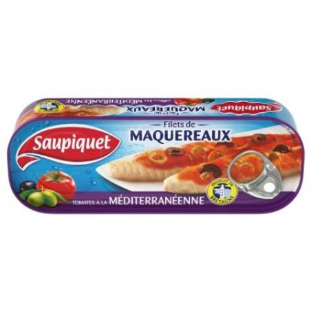 Saupiquet Filets De Maquereaux Tomates À La Méditerranéenne 169G