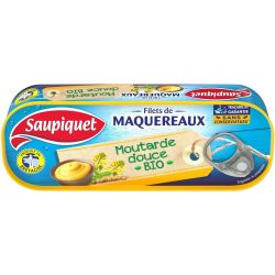 Saupiquet Filets De Maquereaux Avec La Moutarde Douce Bio 120G