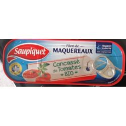 Saupiquet Filets De Maquereaux Au Concassé Tomates Bio 120G