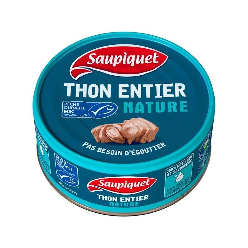 Saupiquet Thon Entier Nature : La Boite De 112G