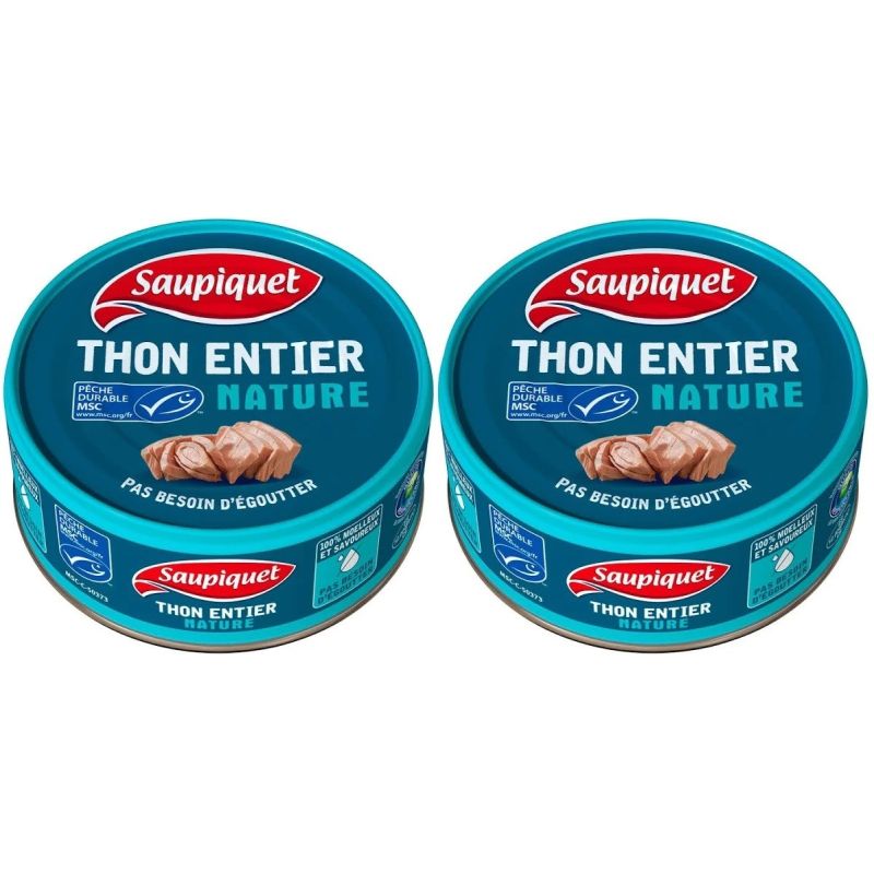 Saupiquet Thon Entier Nature : Les 2 Boites De 112G