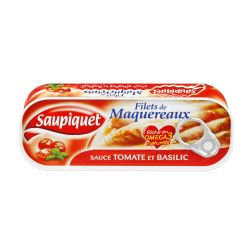 Saupiquet Filets De Maquereaux Tomate & Basilic : La Boite 169 G
