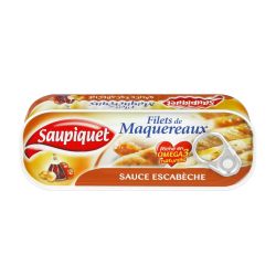 Saupiquet Filets De Maquereaux Sauce Escabèche : La Boite 169 G
