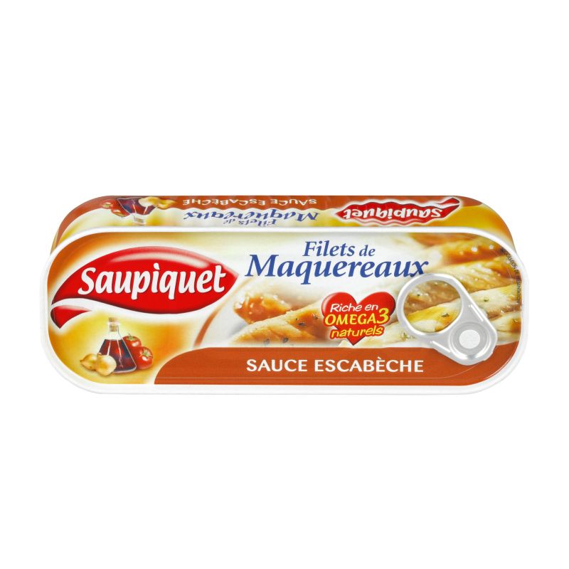 Saupiquet Filets De Maquereaux Sauce Escabèche : La Boite 169 G