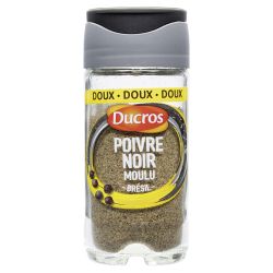 Ducros Poivre Noir Moulu Doux Force 5 : Le Pot De 32 G