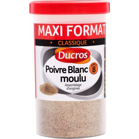 Ducros Poivre Blanc Moulu : Le Flacon De 90 G