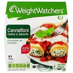 Weight Watchers Watcher Cannelloni Ricotta Epinard 300G