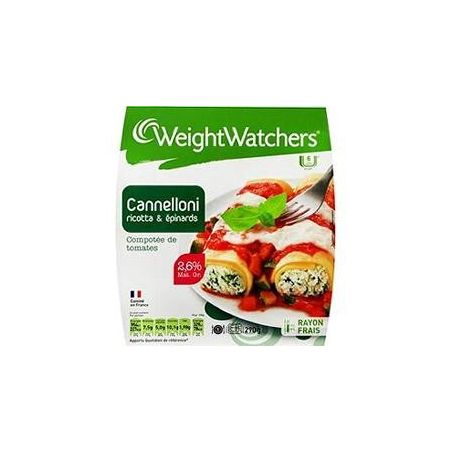 Weight Watchers Watcher Cannelloni Ricotta Epinard 300G