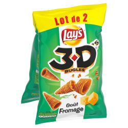 Lay'S Biscuits Apéritifs Goût Fromage 3D : Les 2 Sachets De 85 G