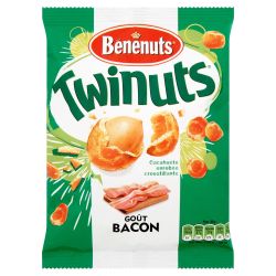 Twinuts Benenuts Biscuits Apéritifs Goût Bacon : Le Sachet De 150 G