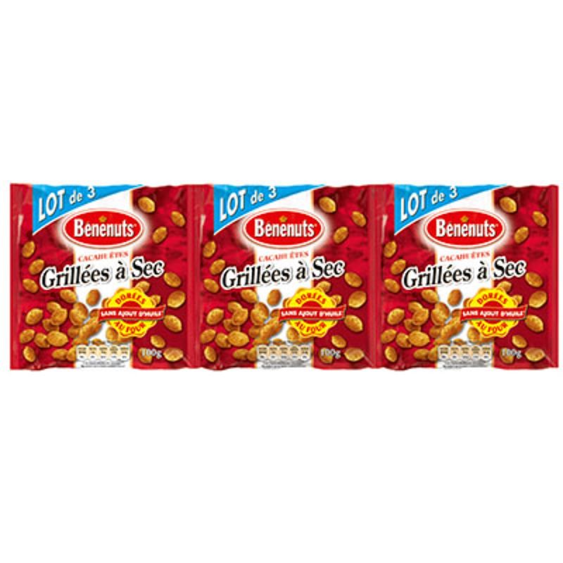 Benenuts 3X100G Cacahuete Grille A Sec
