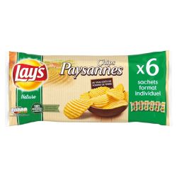Lay'S Chips Paysannes Nature : Les 6 Sachets De 27,5 G