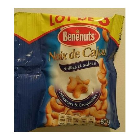 Benenuts 3X80G Noix De Cajou