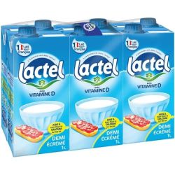 Lactel Lait Demi-Écrémé Brique 1L Lact Mp 330