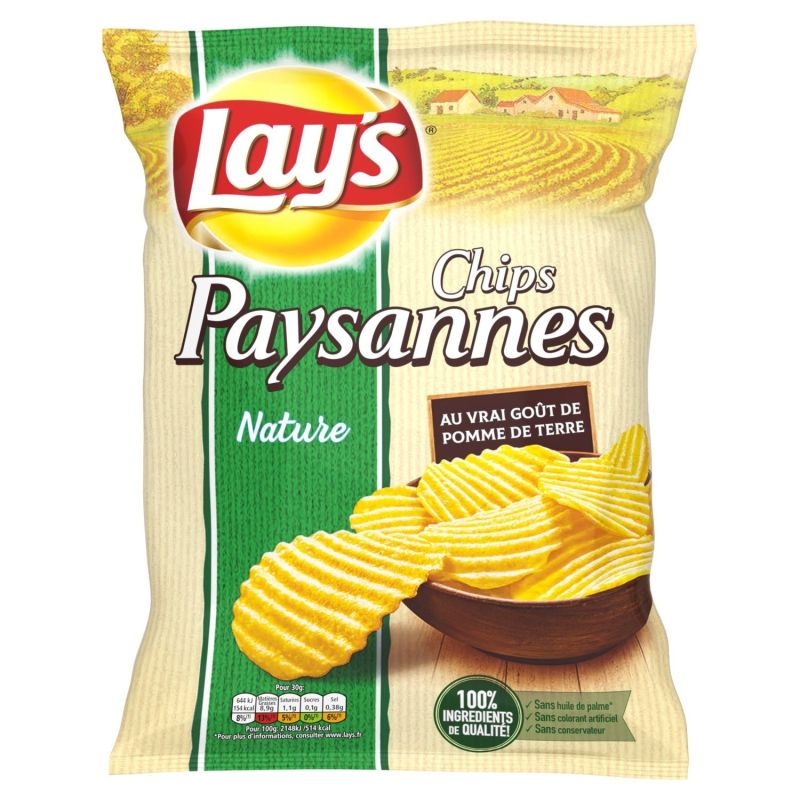 Lay S Chips Paysannes Nature Le Sachet De G