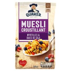 Quaker Céréales Muesli Myrtille & Goji : Le Paquet De 500G