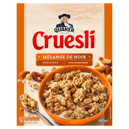 Quaker Céréales Mélange De Noix : La Boite 450G