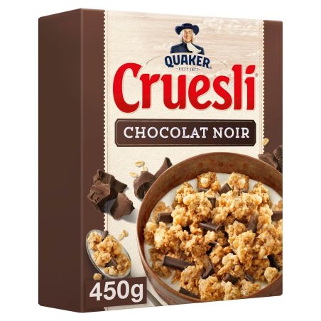 Quaker Céréales Cruesli Chocolat Noir : La Boite De 450G