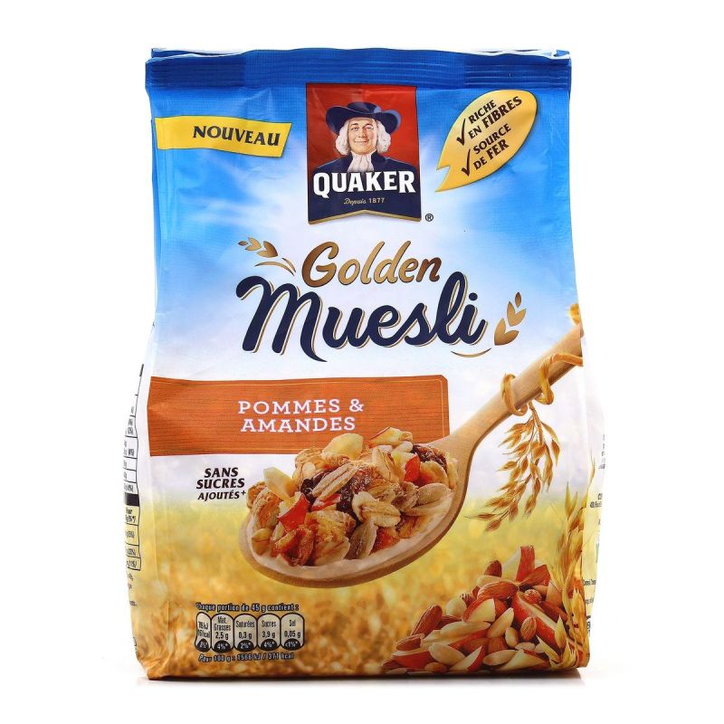 Quaker Muesli Pomme/Amde 500G