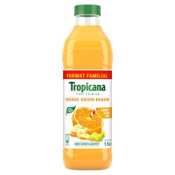 Tropicana Jus D'Orange Raisin Banane Sans Sucres Ajoutés : La Bouteille D'1,5L