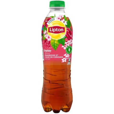 Lipton Ice Tea Boisson À Base De Thé Saveur Framboise Et Fleur Cerisier 1L
