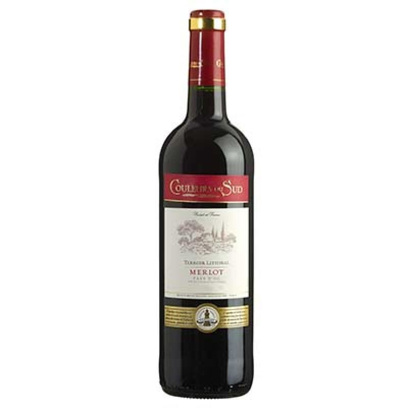 Couleurs Du Sud Vin De Pays D'Oc Rouge Merlot 750Ml