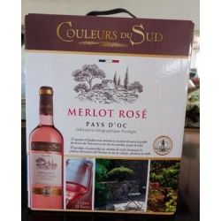 Couleurs Du Sud Vin Igp Pays D'Oc Merlot Rose : Le Bag In Box 3L