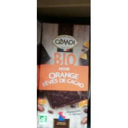 Cémoi Tablette Bio Orange Fèves De Cacao 180G