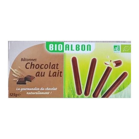 Bio Albon P.Batonnets Chocolat Lait 125G Bioalbon