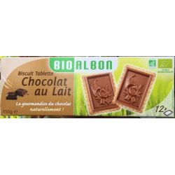 Bio Albon Bisc.Tablette Chocol/Lait 150G Bioalbon