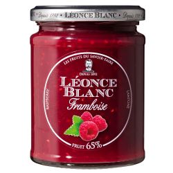 Léonce Blanc Confiture Framboise 65% : Le Pot De 330 G