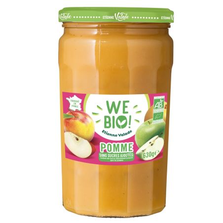 Valade En Correze Purée De Pomme Bio Sans Sucres Ajoutés We Bio! : Le Bocal 630G