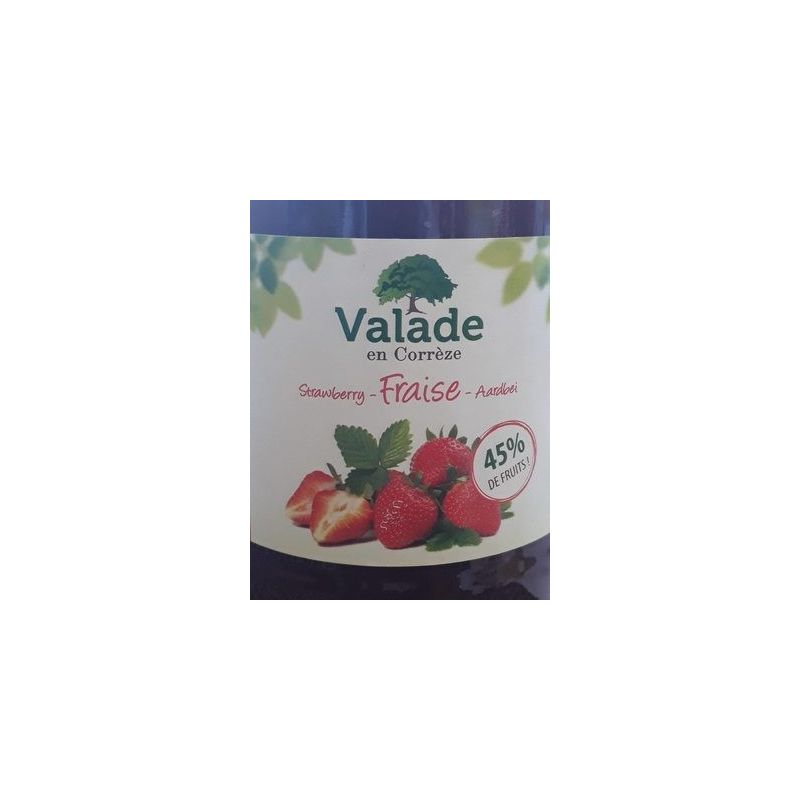 Valade 1Kg Confiture Fraise Extra