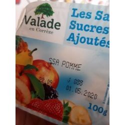 Valade 48X95G Barquette Plastique Compote Pommes Sans Sucre
