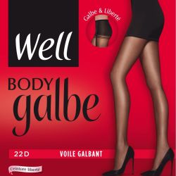Well Collant Femme Noir Body Voile Galbant 22D T4 : Le