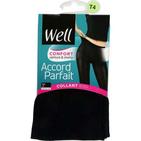 Well Collant Femme Noir Accord Parfait 60D T4 : La Paire