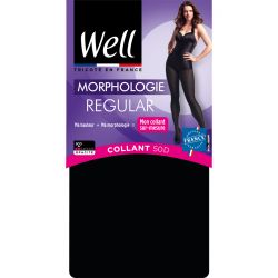Well Collant Opaque Morphologie 50D Noir T2 Regular - 1,65 M