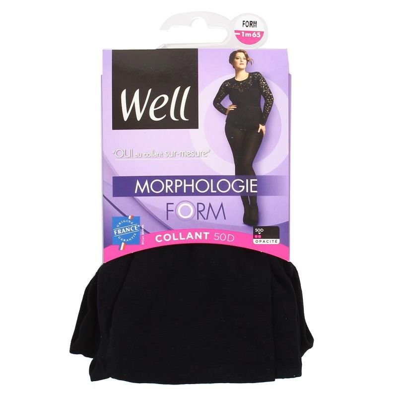 Well Collant Femme Noir Morphologie Form 50D -1M65 : Le