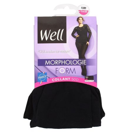 Well Collant Femme Noir Morphologie Form 50D -1M65 : Le