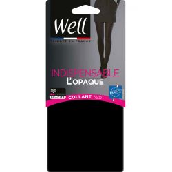 Well Collant Opaque 55D Indispensable Noir Ébène T1/2
