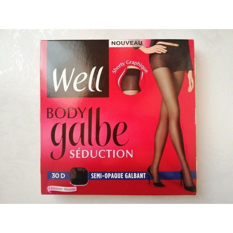 Well Body Galbe Seduction Collant Semi Opaque Galbant 30 Den Taille 3 Noir